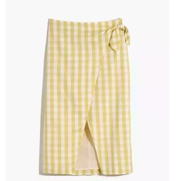 Sarong Midi Skirt in Gingham Check - Picture 2 of 6